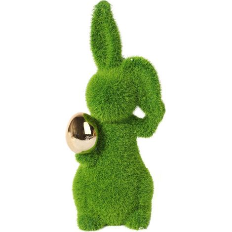 Osterhase mit goldenem Ei – Weihnachtsdekoration 25 cm (1/2)