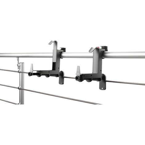 Support de jardinière en Plastique Anthracite Hauteur 14-20 cm Largeur 12-21 cm (1/4)