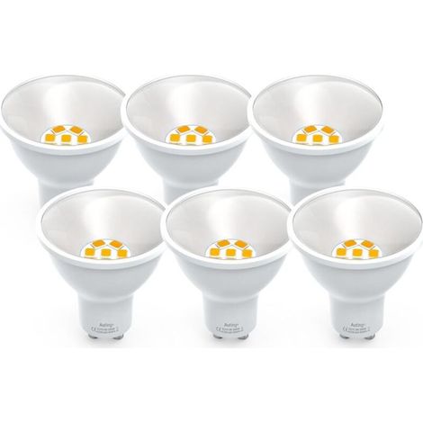 LED GU10 Ampoules, blanc chaud 850 lumens GU10 5W, remplace les lampes halogènes 70W-80W, angle de faisceau 3000K ampoule réflecteur 120° spots LED, non dimmable Lot de 6 (1/5)