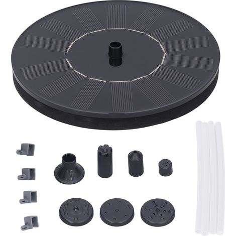 Fontaine solaire 7V 1.4W avec pompe à eau pour bain d'oiseaux, bassin à poissons, petit étang et décoration de jardin. (1/5)