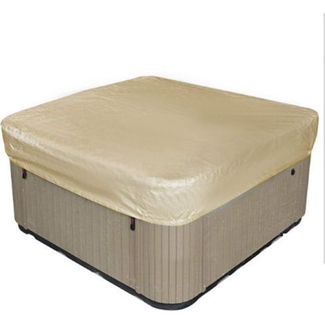 TAISHENGDA-Couverture De Piscine Carré Bâche Solaire pour Piscine, Couverture Solaire De Piscine pour Extérieur Extérieur Spa Baignoire Couverture De Spa Couverture Résistante Aux UV, 220×220×30cm, be (1/5)