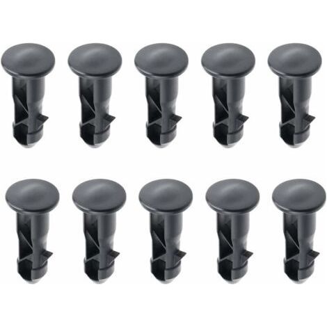Lot de 10 goupilles de charnière 65 x 18mm – Pour couvercles de poubelles à roulettes 240L – Plastique noir durable – Installation facile (1/5)