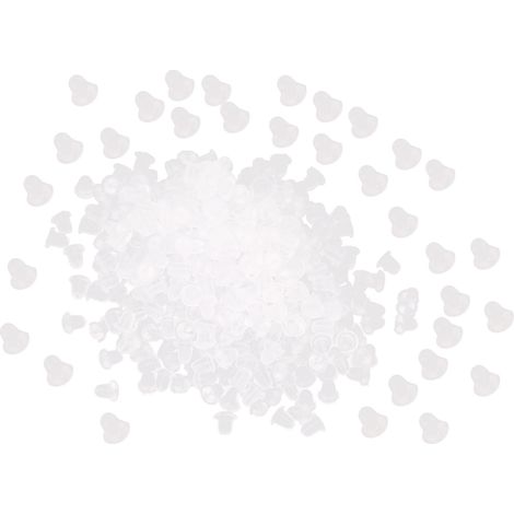 500 pièces de fermoirs de boucles d'oreilles en silicone transparent, accessoire de rechange pour bouchons d'oreilles (1/5)