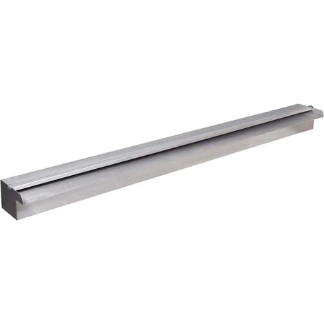 vidaXL Fuente cascada rectangular LED piscina acero inoxidable 90 cm (1/2)
