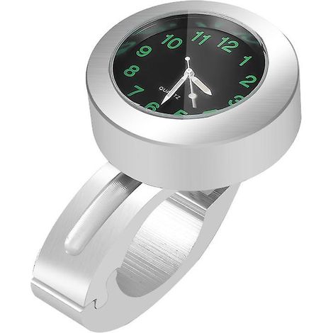 Horloge de guidon universelle pour moto 22-25 mm, étanche, avec vision nocturne, cadran de montre de vélo (1/5)
