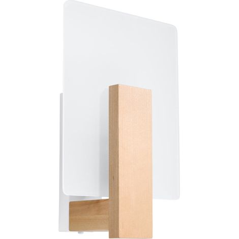 Lámparas de pared Lappo madera natural madera/vidrio Sollux (1/2)
