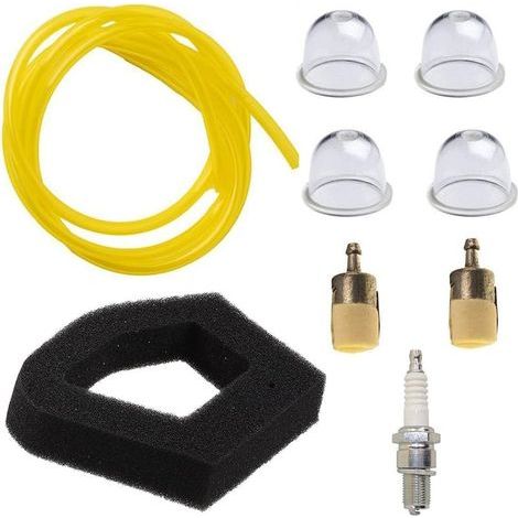Filtre à air Filtre fuel Spark plug 2 Feet Fuel Line with Primer Bulb for GX22 GX25 GX31 GX35 hlt422 ult425 UMK431 umk435 hhb25 hhh25 HHT31S hht35s WX10 FG110 Replace 17672-z0h – 003 (1/5)