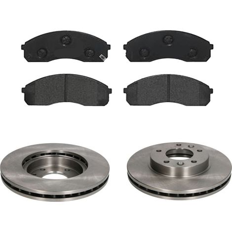 KIT FRENI ANTERIORI compatibile con KIA CARNIVAL II (GQ) - DISCHI + PASTIGLIE OEM: P 30 012 , P 30 058 / 17066 , 18089 /SOSTITUZIONE DIRETTA/BASSA POLVERE/SILENZIOSO (1/5)