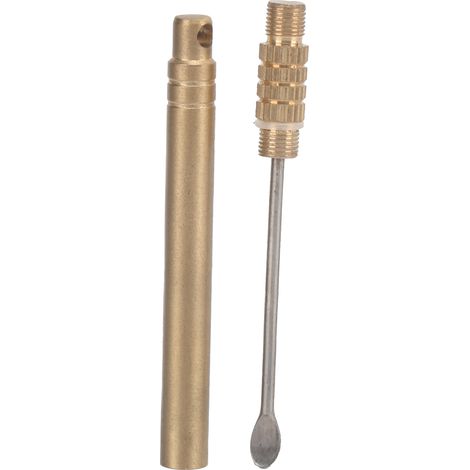 Cure-oreilles en alliage de titane et laiton brillant, outil portable et léger pour le nettoyage des oreilles (1/5)