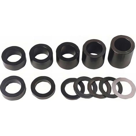 Leman – Lot de 10 bagues de remplissage 1 à 40mm – T130mm D45 AL30 – Pour toupie à bois – Précision et robustesse