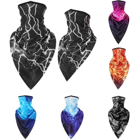 Cagoule Bandana Polyester Respirant Anti UV Coupe Vent Anti Poussière Plein Air Ski Vélo Moto Randonnée Taille Unique 1 Pièce (1/4)