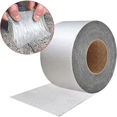 Ruban Adhésif Étanche et Résistant, le Stop Fuite efficace - Bande Adhésive de 500cm x 5cm - Bande d'Etanchéité Imperméables - Auto-Adhésif - Fuite de Toit - Fissure de Surface (1/4)