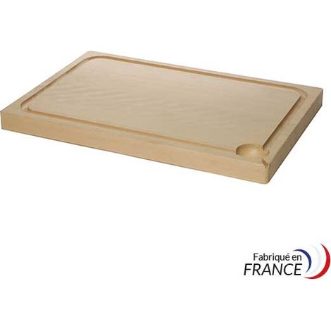 Planche Bois avec Rigole 40X28X2.5 cm - Matériel CHR Pro