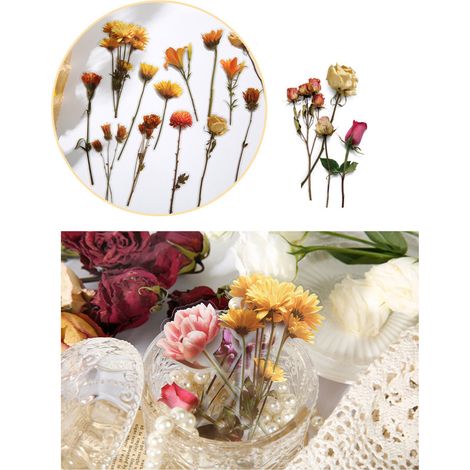 30 autocollants vintage plantes, fleurs et feuilles, style rétro, pour ordinateur portable, scrapbooking, journal, agenda et création de cartes. Motifs orange coucher de soleil. (1/5)