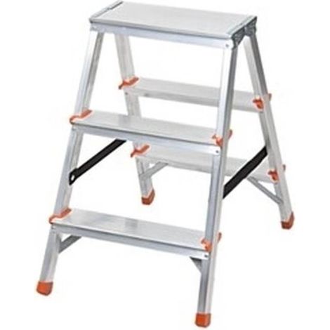 Échelle à Double Face 3 Steps 125kg - Résistante et Pratique - Idéale pour Accès en - Hauteur - Qualité supérieure - Beast (1/4)
