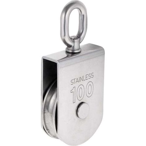 Polea de cuerda simple con pivote de acero inoxidable para carga máxima de 35 a 1000 kg - M100-KZQ