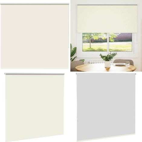 vidaXL Verdunkelungsrollo Cremeweiß 160x150cm Stoffbreite 156,6cm (1/5)