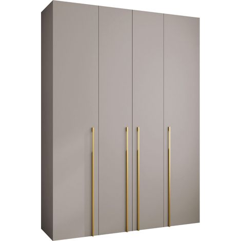 Armario Hartford 570, Cachemira, 246x180x52cm, Puertas de armario: Con bisagras, Número de estantes: 16 (1/5)