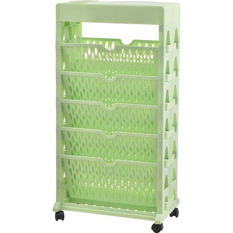 Étagère Bibliothèque 5 Niveaux Double Rangée Grande Capacité Vert pour Salon Chambre (1/5)