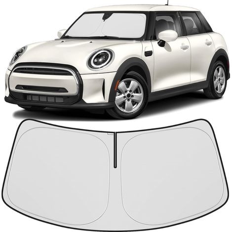 Windscreen sunshade compatible with BMW Mini Cooper F55 from 2015-2023, 2024 and 2025, foldable front window protection accessories, blocks UV rays (for Mini Cooper from 2015-2025) (1/5)