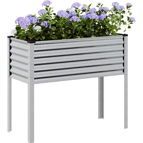 Garten-Pflanzgefäß 100 x 45 x 90 cm Verzinkter Stahl