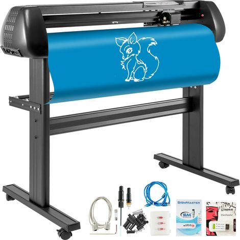 Écran LCD et USB/COM, plotter de découpe vinyle 720 mm avec SignMaster pour traçage et découpe précise (1/5)
