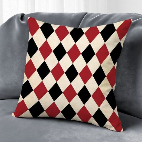 Housse de coussin imprimé symétrique, décoration intérieur maison,45×45cm (1/5)