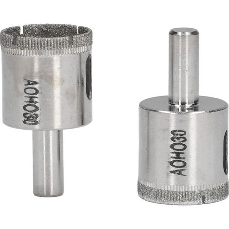 2 Stück Fliesenbohrer 30 mm, hohe Drehzahl, geringer Widerstand, robust, langlebig, vielseitig einsetzbar, Glasbohrer (1/5)