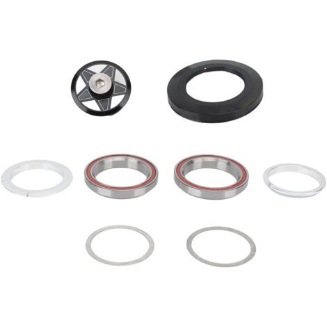 Jeu de direction pour vélo, en alliage d'aluminium, à double roulement, résistant à la décoloration, cuvette de fourche avant pour cadres à tubes droits de 41,8 mm