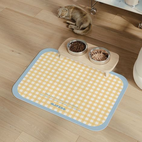HSS-Tapis d'alimentation pour animaux,antidérapant et facile à nettoyer, convient aux chats et aux chiens - 4050cm [Nouveau tapis en terre de diatomées]