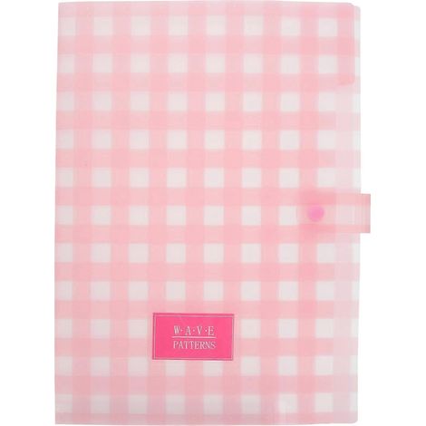 Joli sac accordéon pour dossiers A4, grande capacité, boîte de classement extensible pour documents-32.5X23.7X1.8CM-Pink (1/4)