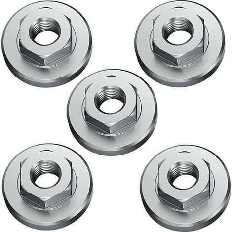 Écrou de serrage rapide pour meuleuses d'angle – Lot de 5 écrous de blocage universels compatibles avec tous les modèles (1/5)