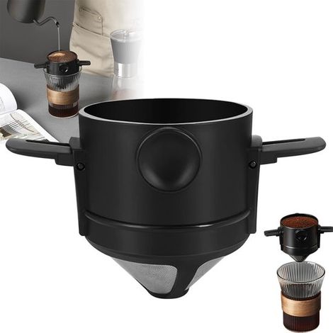 Kaffeefilter Edelstahl Kaffeefilter Kaffeefilterhalter Wiederverwendbar Papierloser Pour Over Filter Manueller Filter Kaffeefilter Kaffeefilter f (1/5)
