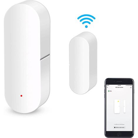Capteur Porte Fenetre Wifi - Compatible Tuya Smart - Notification Push Gratuit - Systeme Alarme Securite Domestique - Sans Hub - Fonctionne Avec Alexa - 1 Unite (1/5)