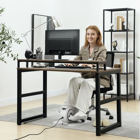Mini vélo elliptique sous bureau 45x42x27 cm acier blanc, 10 vitesses, pour bureau – MEUBLIV (1/5)