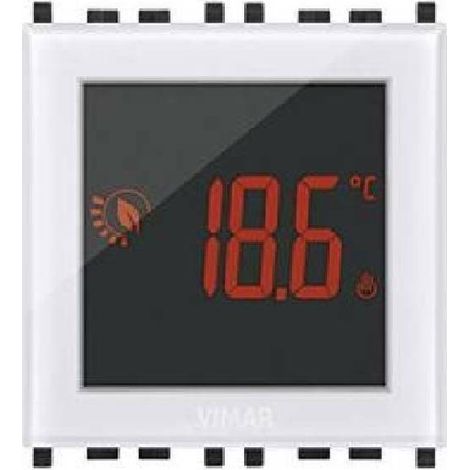 Vimar termostato touch 2 moduli  120-230v color  bianco 02950.b