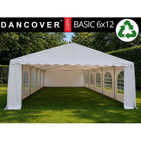 Marquee Basic 6x12 m PVC 700, White - Dancover