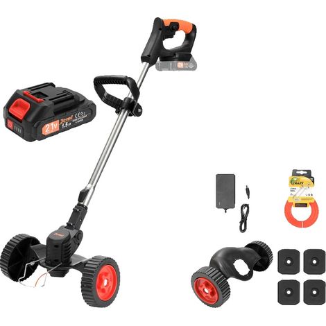 Rasaerba, batteria agli ioni di litio da 21 V, testina regolabile, 1 batteria (1/2)