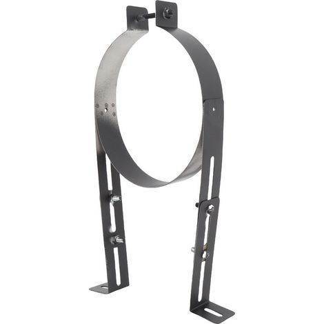 Support de conduit de cheminée en acier inoxydable, collier de serrage réglable pour tubage, accessoire de fixation pour cheminée (1/5)