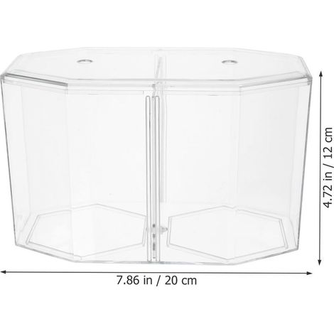 Aquarium de Bureau de Miniature: Petit Aquarium Betta avec Cloison Amovible pour Betta, Poisson Rouge - pour Enfants Débutants