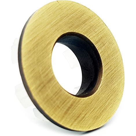 Überlaufdeckel für Waschbecken aus Messing, Farbe: Antikmessing (1/3)
