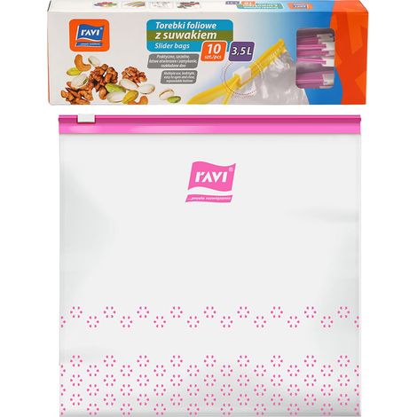 Bolsas de plástico bolsitas con cierre LDPE 3,5 l 10 piezas para congelar alimentos para medicamentos y cosméticos (1/2)