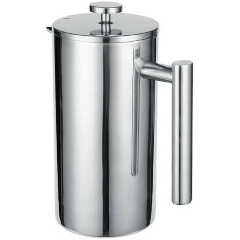 Presse française en acier inoxydable 1 litre (5 tasses) Cafetière thermos double paroi isolée Presse à café avec filtres de remplacement et instructions Presse a cafe (1/4)