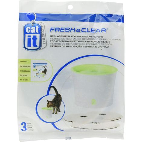 Catit Filtro di Ricambio per Fontanella da 3 L, Pacco da 3 (1/5)