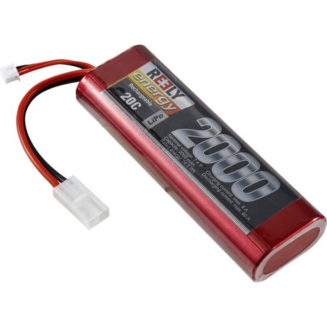Reely Pack de batterie (LiPo) 7.4 V 2000 mAh Nombre de cellules: 2 20 C hardcase fiche Tamiya mâle