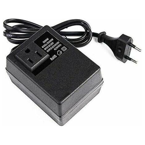 Transformateur 220V à 110V, 200W, avec prise européenne, pour une tension réduite.-Autres