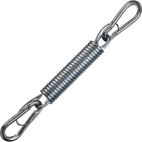 Ressort Susspension Acier 150 kg Crochet Hamac Chaise Suspendu Corde Sécurité Deux Mousquetons (1/4)