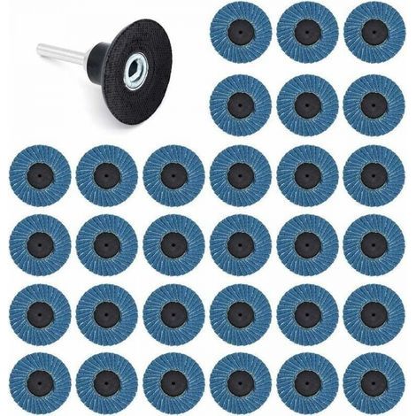 31 discos abrasivos de láminas de 2 pulgadas (50 mm) con granos 40, 60 y 80. (1/5)