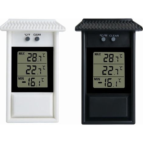 2 Pièces Thermomètre Numérique Résistant aux Intempéries, Utilisable en Intérieur et Extérieur, Mesure Précise de la Température (1/4)