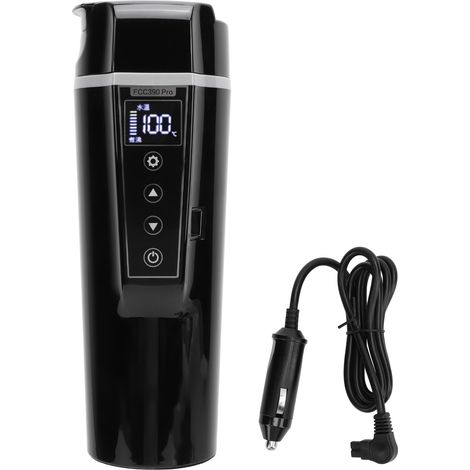 Bouilloire électrique pour voiture 12V, chaudière à eau Portable, tasse de voyage chauffée, plusieurs températures réglables, café, thé, camion (1/5)